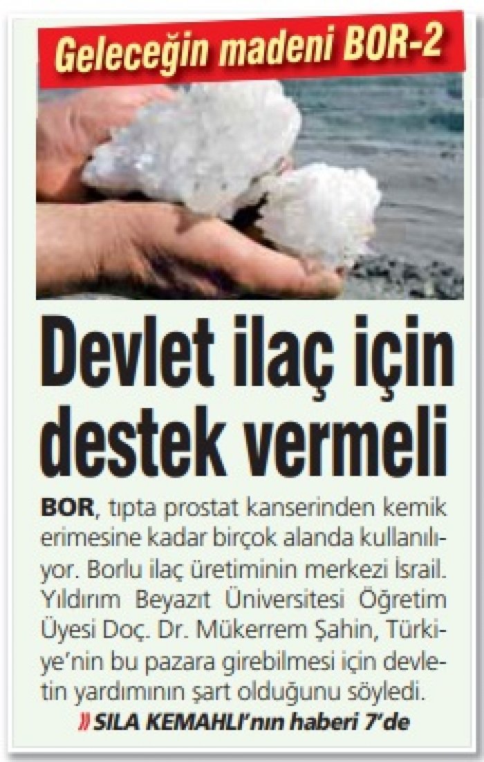 Borlu ilaç için devlet desteği şart! - Aydınlık